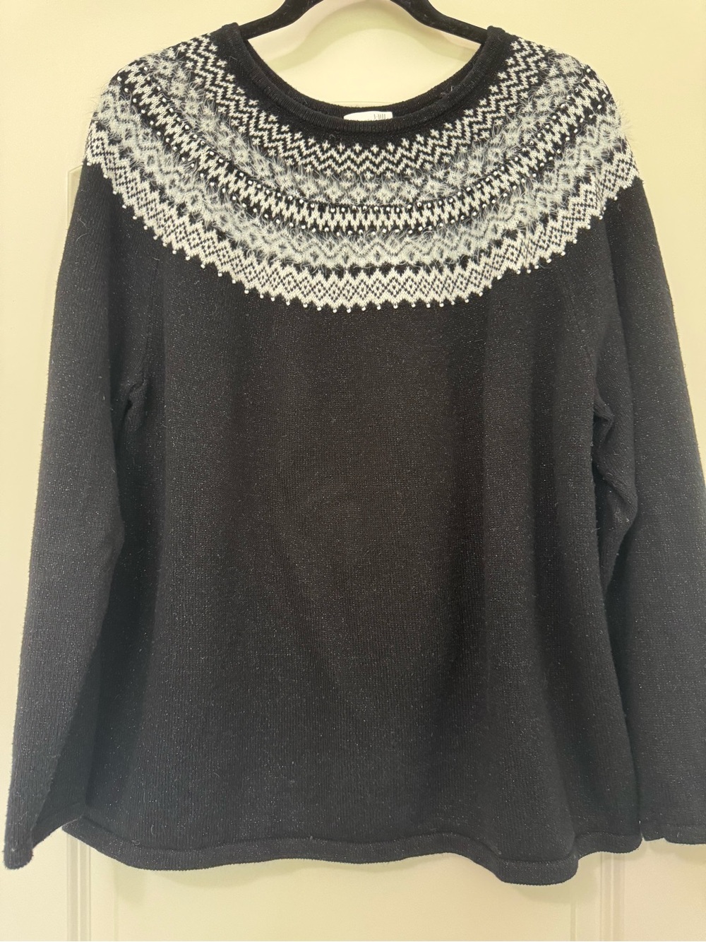 J. Jill Black Nordic Yoke Sweater